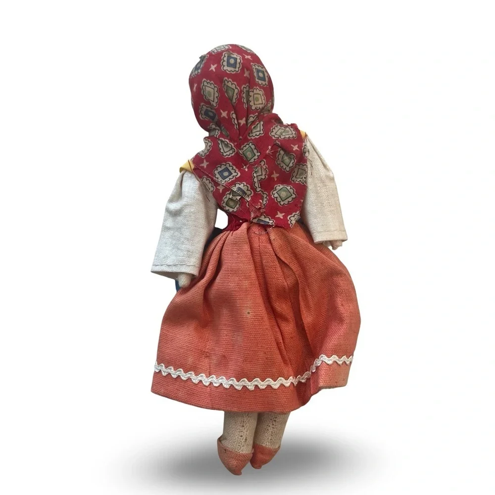 Vintage Greek Folk Art Souvenir Travel Doll